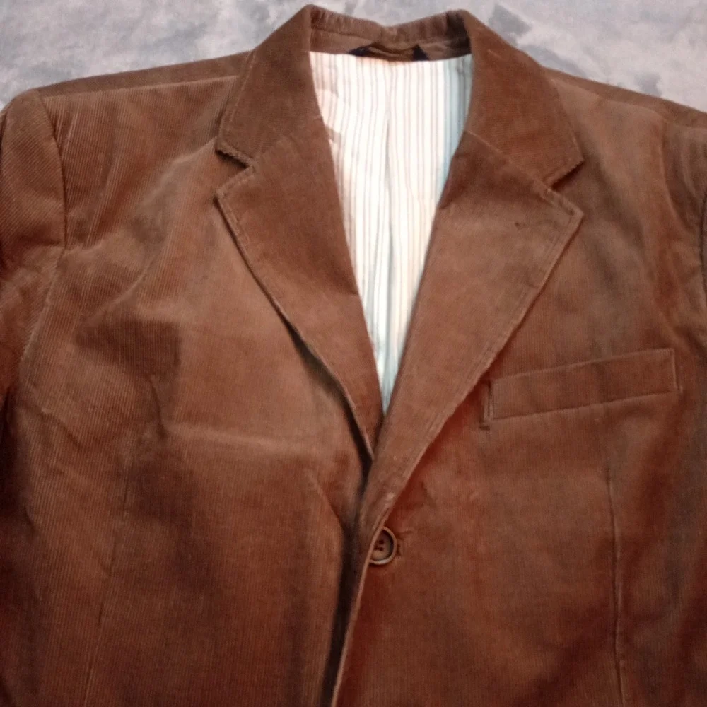 Banana‎ Republic Corduroy Blazer Mens 46 Regular Brown Sports Coat Jacket Cotton